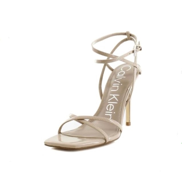Calvin Klein Women's Tegin Heeled Sandal, Nude, 7.5 - Picture 1 of 6